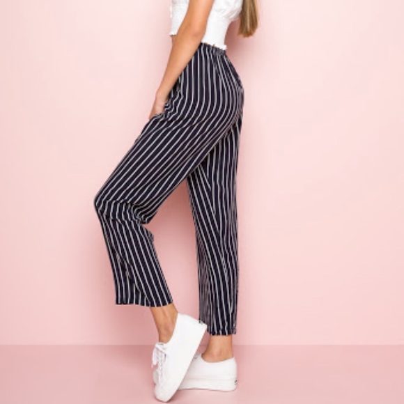 Brandy Melville Pants - Brandy striped flowy pants